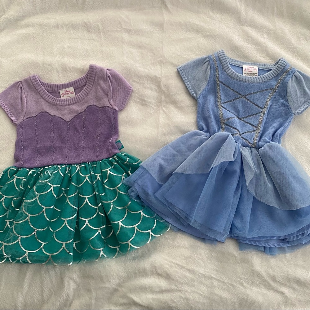 Disney Princess Dresses - Cinderella & Little Mermaid Ariel